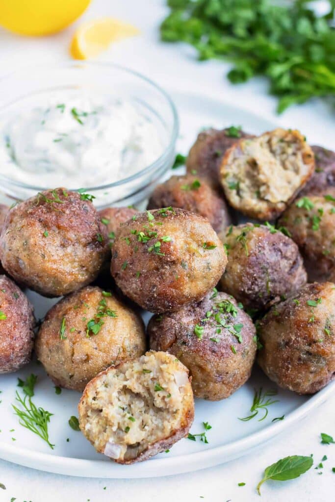 Greek Turkey Meatballs Recipe - Evolving Table