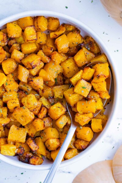 Air Fryer Butternut Squash Cubes - Evolving Table