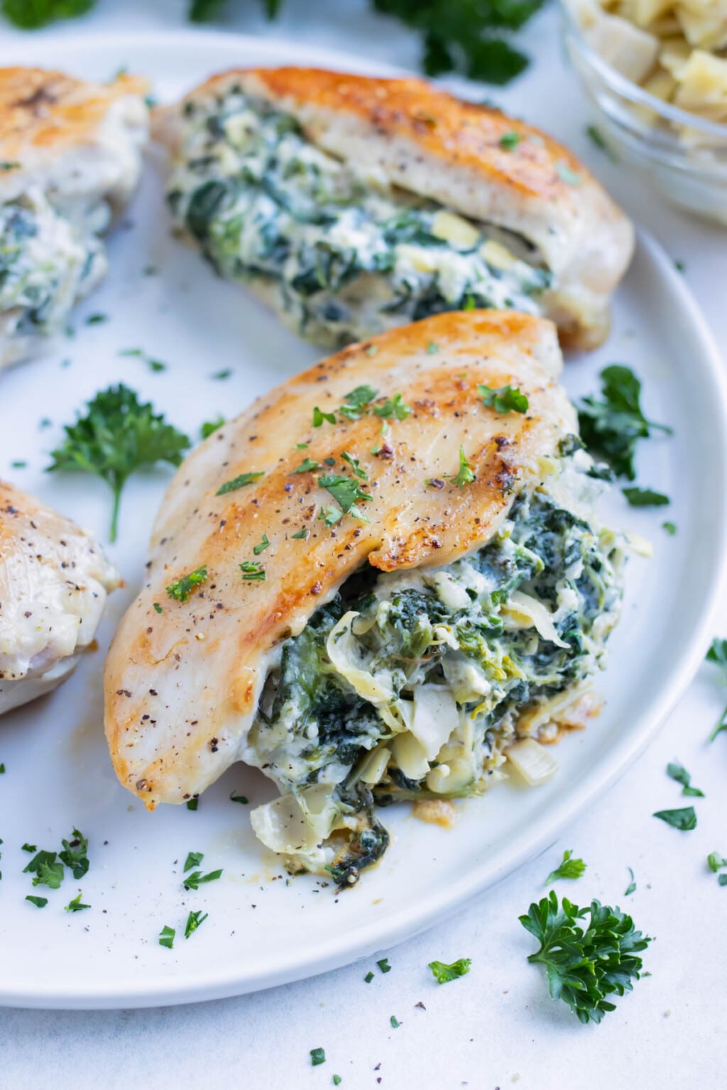 Spinach Artichoke Stuffed Chicken Breast Baked at William Reser blog