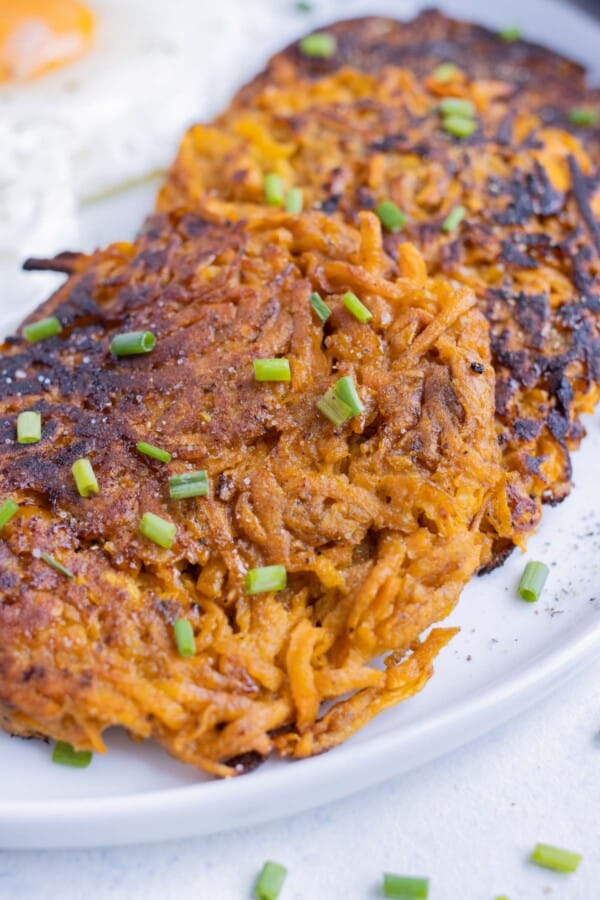 Sweet Potato Hash Browns Recipe - Evolving Table