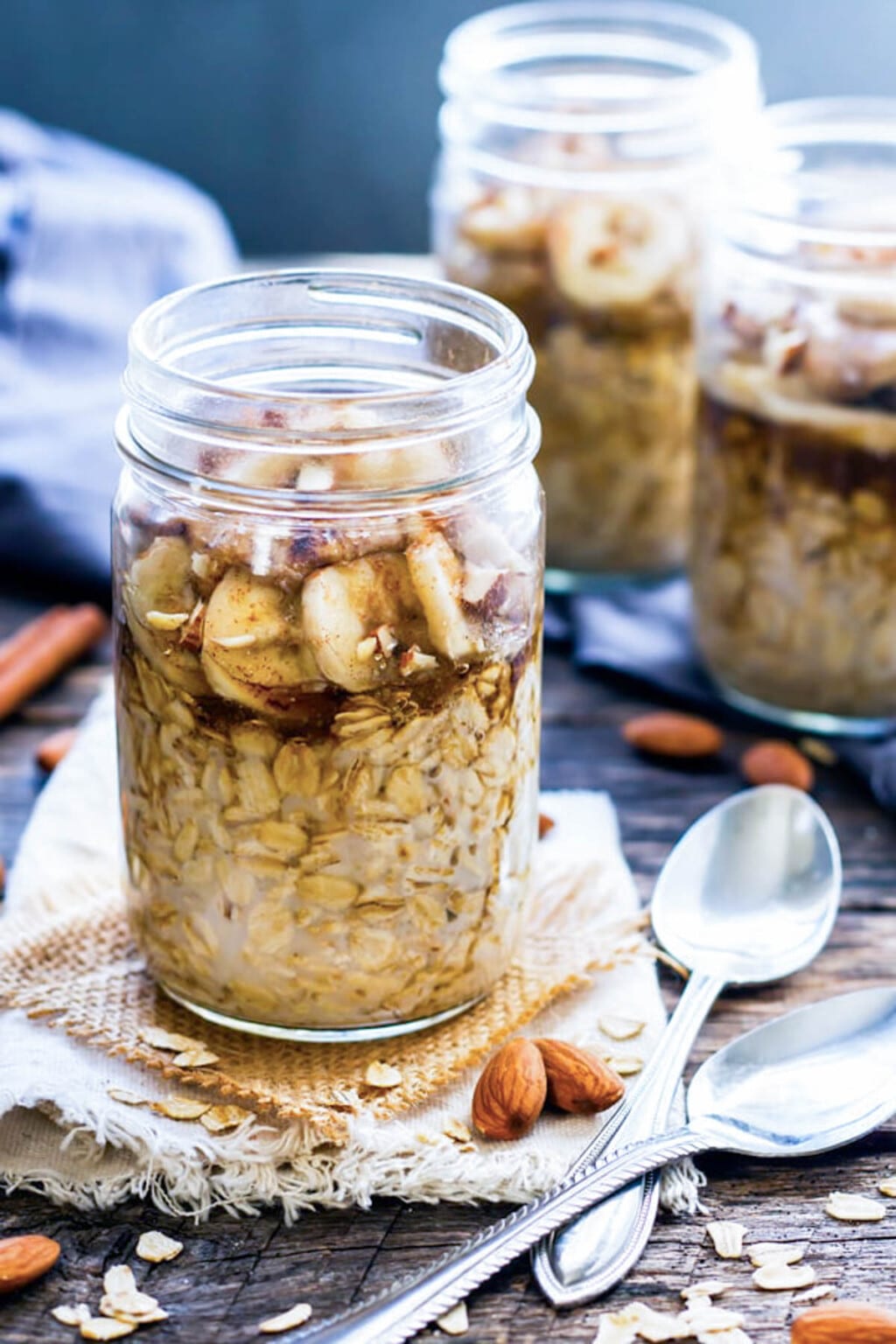 Almond Butter Banana Overnight Oats Evolving Table 6339