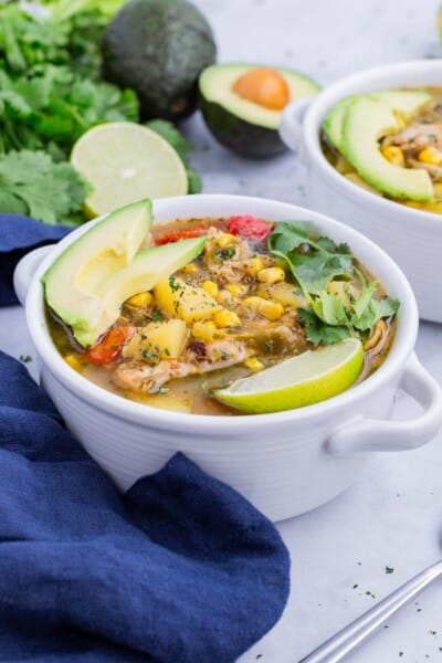 Green Chili Chicken Soup Recipe - Evolving Table