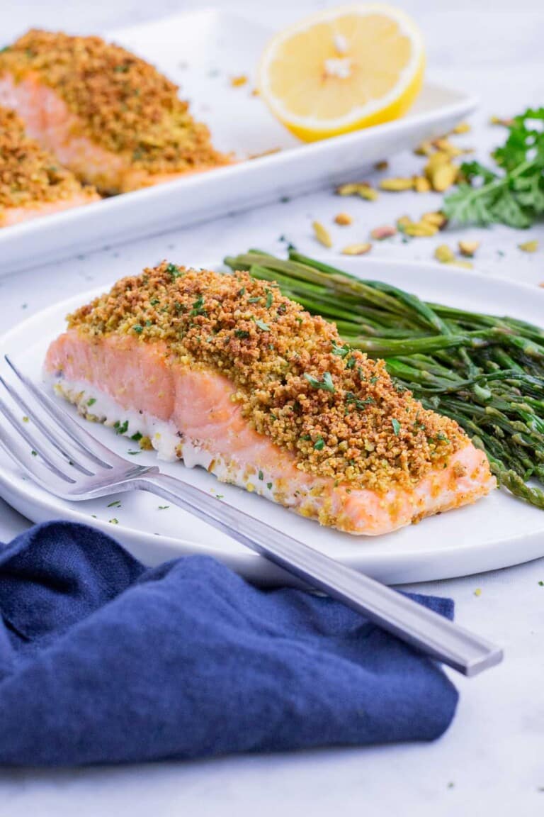 Pistachio-Crusted Salmon Recipe - Evolving Table