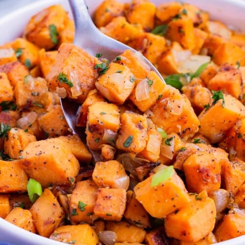 Easy Skillet Sweet Potatoes with Cilantro | Gluten-Free, Paleo, Vegan