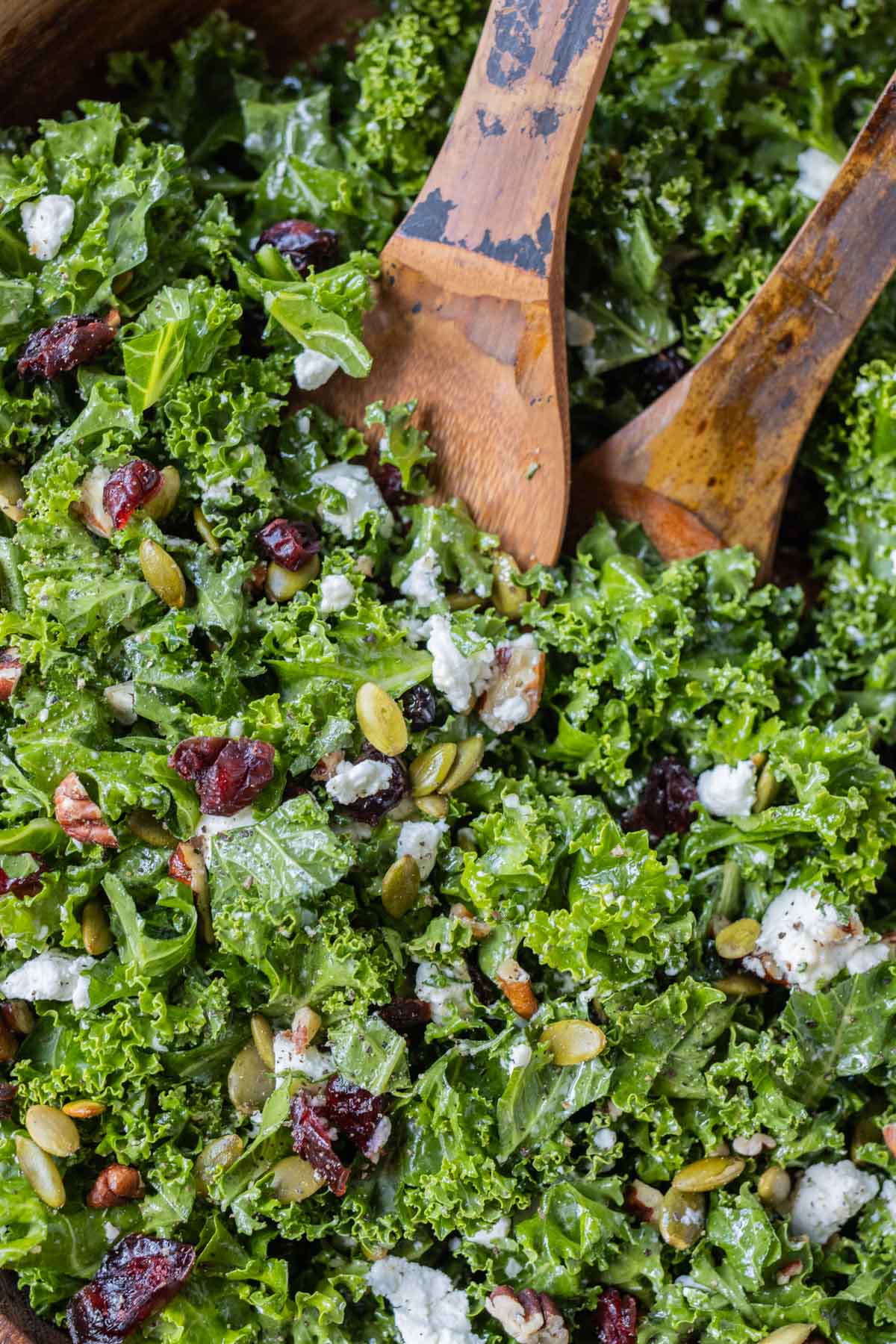 This chopped kale salad is a delicious fall side dish.