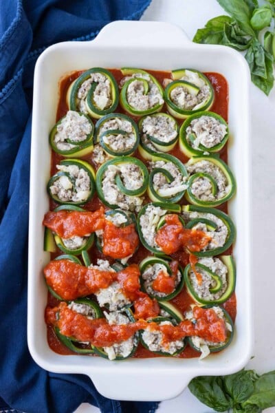 Zucchini Lasagna Roll-Ups - Evolving Table