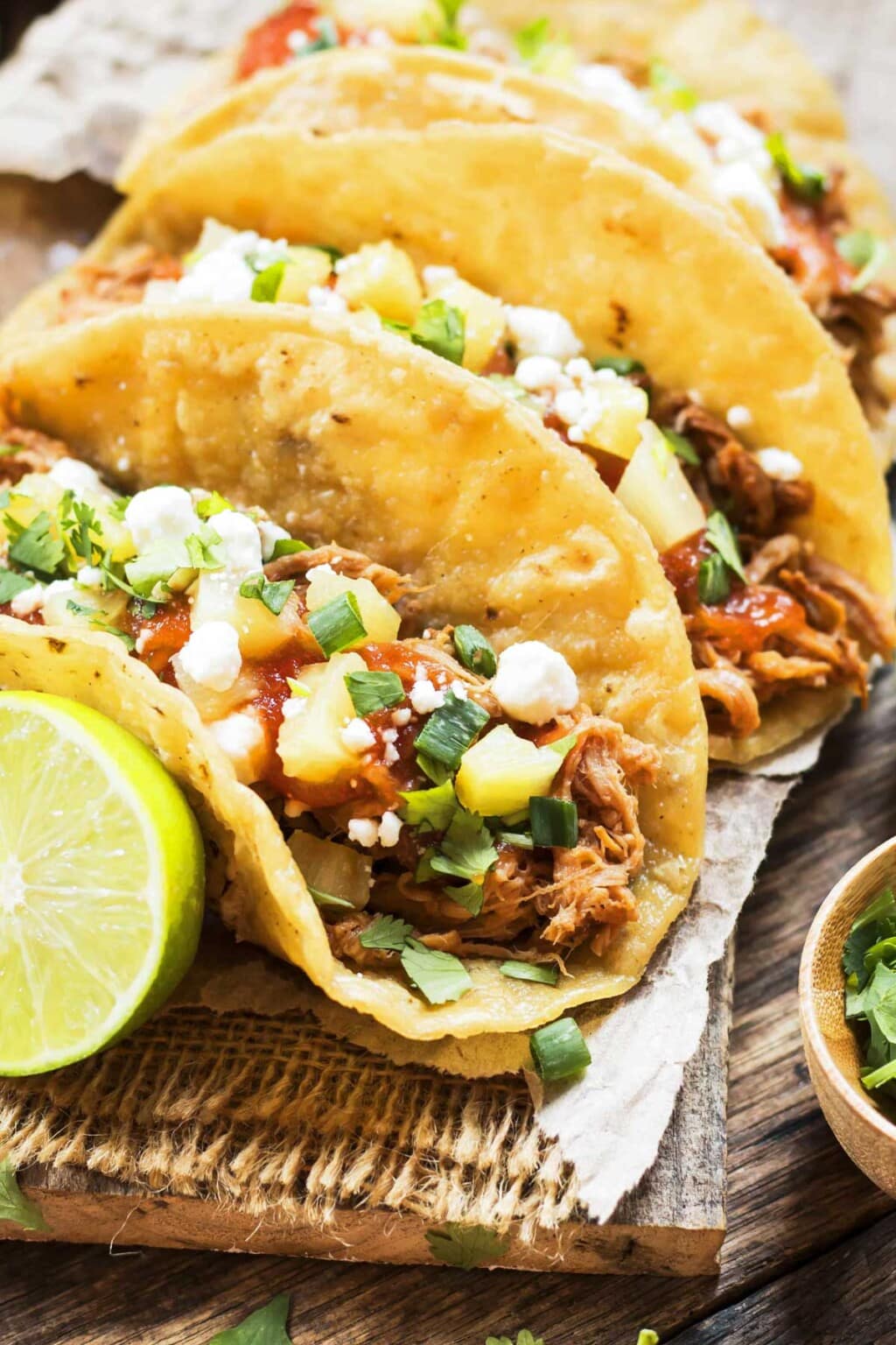 Slow Cooker Pineapple Pulled Pork Tacos | Easy Gluten Free Dinner