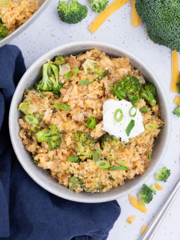 Ground Turkey Broccoli Cheese Rice Skillet Recipe | One Pot Dinner